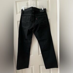 Levi’s 505 Boys Regular Relaxed Fit Jeans Black Denim Pants Size 16 Husky
